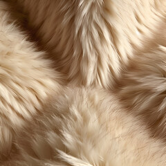 Close up of fur texture, seamless pattern, ivory, white rabbit fur AI Generated.