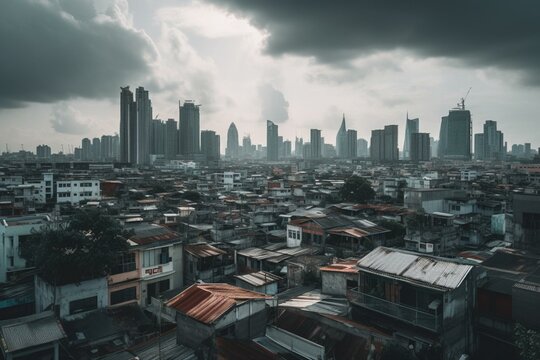 View of Ho Chi Minh City skyline in Vietnam. Generative AI