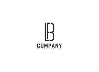 Abstract Initial Letter B Logo. Geometric Line Shapes Letter LFB LB Isolated on White Background. Suitable For Business and Branding Logos. Flat Design Vector Template Elements