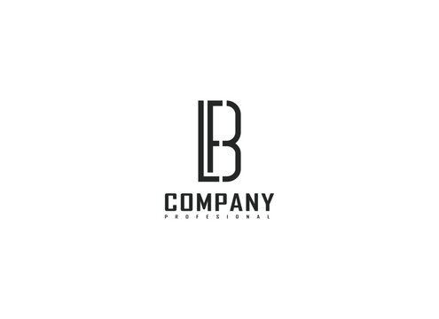 Abstract Initial Letter B Logo. Geometric Line Shapes Letter LFB LB Isolated on White Background. Suitable For Business and Branding Logos. Flat Design Vector Template Elements