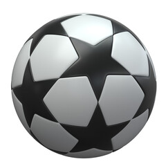 Football - soccer ball with star pattern isolated on white