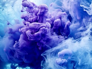Blue and purple smoke background