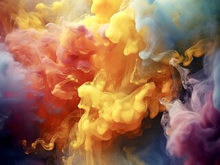 Red and orange smoke background