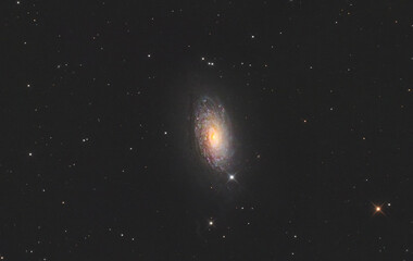 Sunflower galaxy in canes venatici constellation, distant from us about 29 million light years; taken with my telescope.