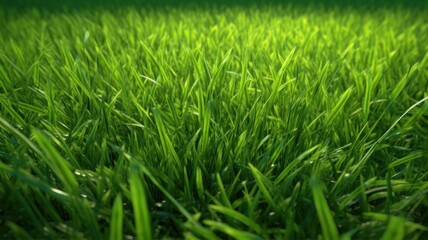 Fototapeta na wymiar background of green grass close up AI Generative copy space