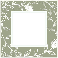 Floral frame. vector banner for social media posts, cards, covers, wedding invitations, and posters.