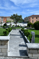Obraz premium The colorful square of Cerreto Sannita, a small town of Benevento province, Italy.