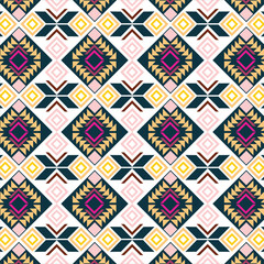 Seamless pattern with tribal aztec ornament. Vector illustration.