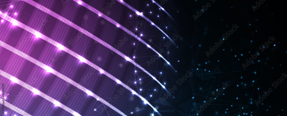 Poster Abstract circuit board futuristic technology processing background