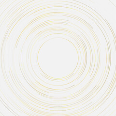 Shiny golden circular lines abstract tech background . Retro vector design