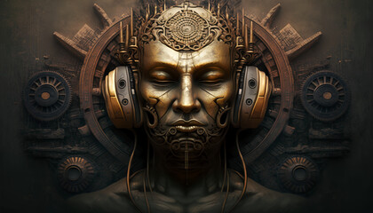 Obraz premium Techno Buddha
