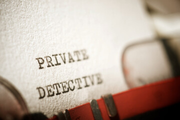 Private detective text