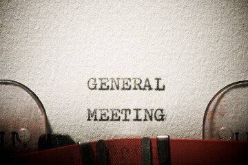 General meeting text
