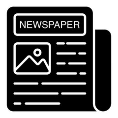 Fototapeta premium Editable design icon of business news