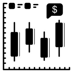 A solid design, icon of financial chart