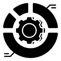 Modern design icon of data management 