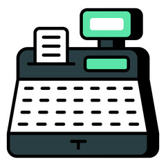 A premium download icon of cash register