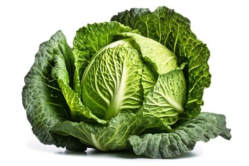 Obraz premium cabbage isolated on white background. AI generated