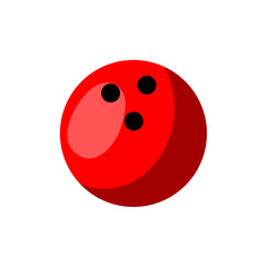 Red bowling ball