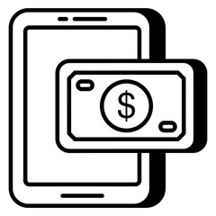 Fototapeta premium An icon design of mobile banking 