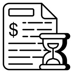 A colorful design icon of project deadline