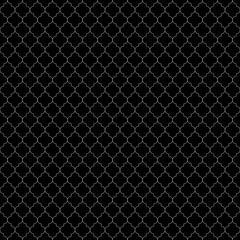 Seamless pattern with ogee ornament. Oriental traditional ornamentation with repeated rounded shapes. Window tracery wallpaper. Grid motif. Digital paper, textile print, web design. Vector art