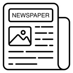 Editable design icon of business news