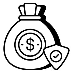 A perfect design icon of financial security