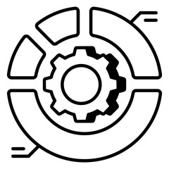 Modern design icon of data management 