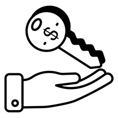 Modern design icon of financial key