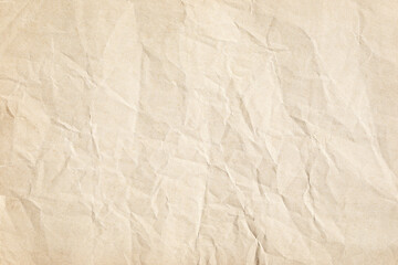 Old vintage brown crumpled paper texture