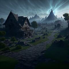 Fototapeta premium castle in the night