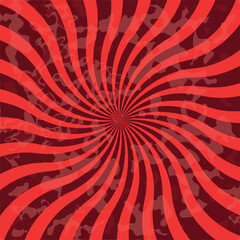 Circular Spiral Red Striped Background Square Textured - Sunburst, Radial