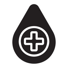 Fototapeta premium blood drop glyph icon
