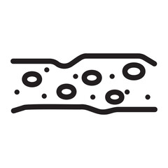 blood vessel line icon