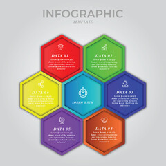Modern flat circular diagram infographic template vector illustration