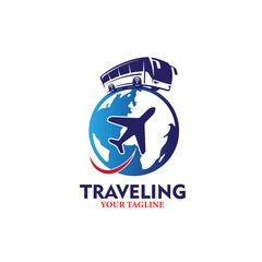 design logo traveling vector illustration