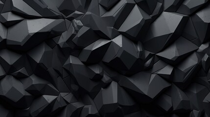 Modern Black Mineral Surface. Generative  AI 