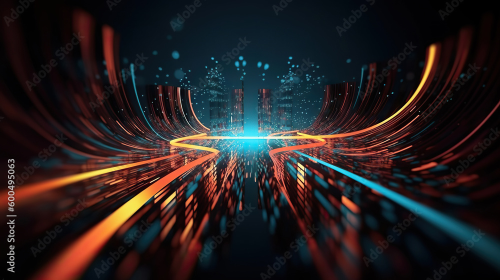 Aufkleber modern digital abstract 3d background. can be used in the description of network abilities, technolo