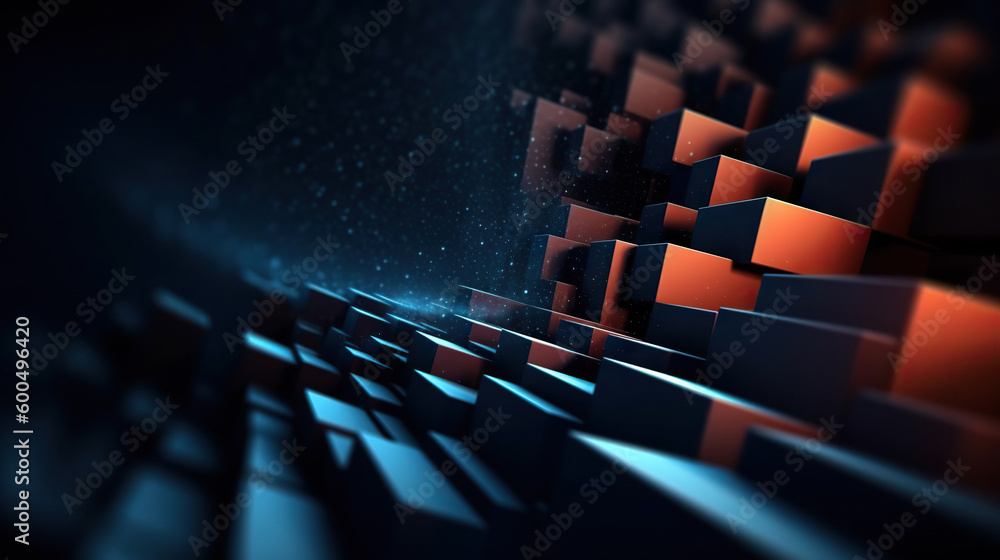 Poster modern digital abstract 3d background. can be used in the description of network abilities, technolo