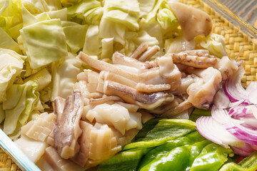 Ingredients for Korean Squid Rice Bowl