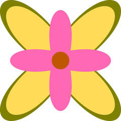 Pop retro groovy flower.