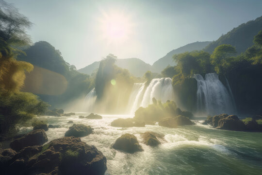 中国大陸の滝、Waterfalls in Mainland China、Generative AI