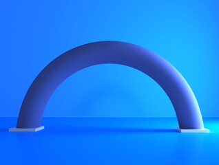 Inflatable arch, 3d rendering. Advertising arch template. Suitable for events, races, marathon and other sports. Exhibition stand Gate entrance, event archway, arch design.