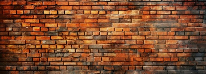 Fototapeta premium Background of High-contrast chiaroscuro lighting of a brick wall in a lightbox. Generative AI