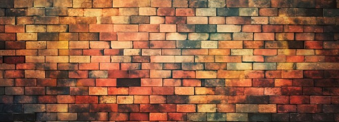 Background of High-contrast chiaroscuro lighting of a brick wall in a lightbox. Generative AI
