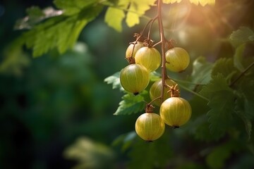 Obraz premium goosberries, Generative AI illustrations