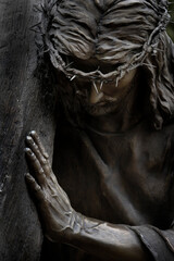 Statue of Jesus Christ the Savior Crown of Thorns from Crucifixion Atonement and Resurrection