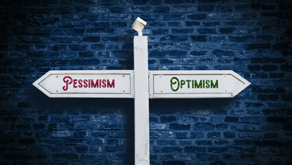 Street Sign Optimism versus Pessimism