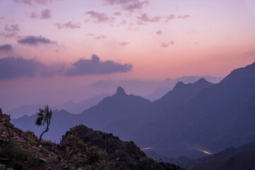 Fototapeta na wymiar saudi arabian naturel mountains taif